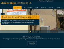 Tablet Screenshot of lorincz-veger.hu